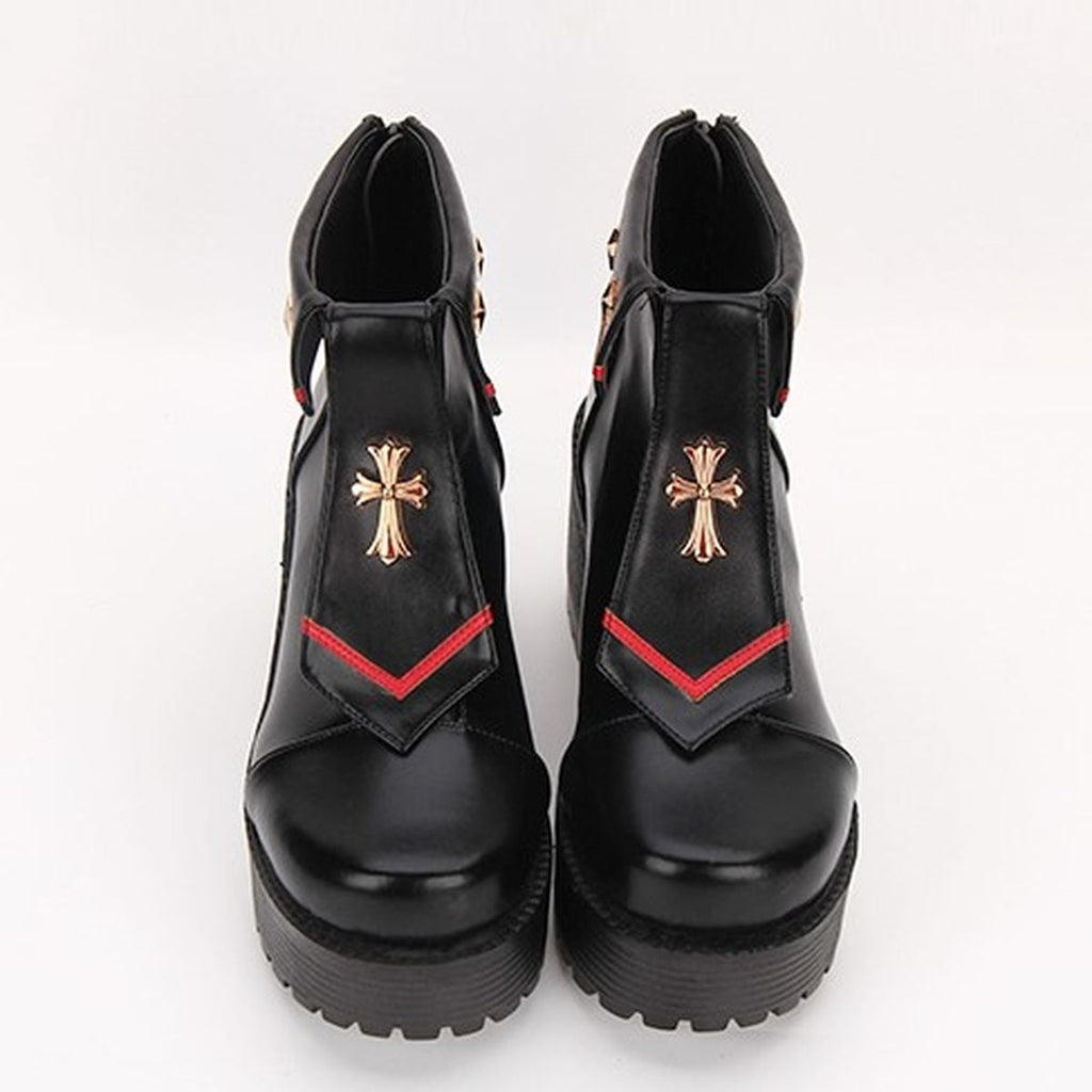 Military Style Lolita Ankle Boots