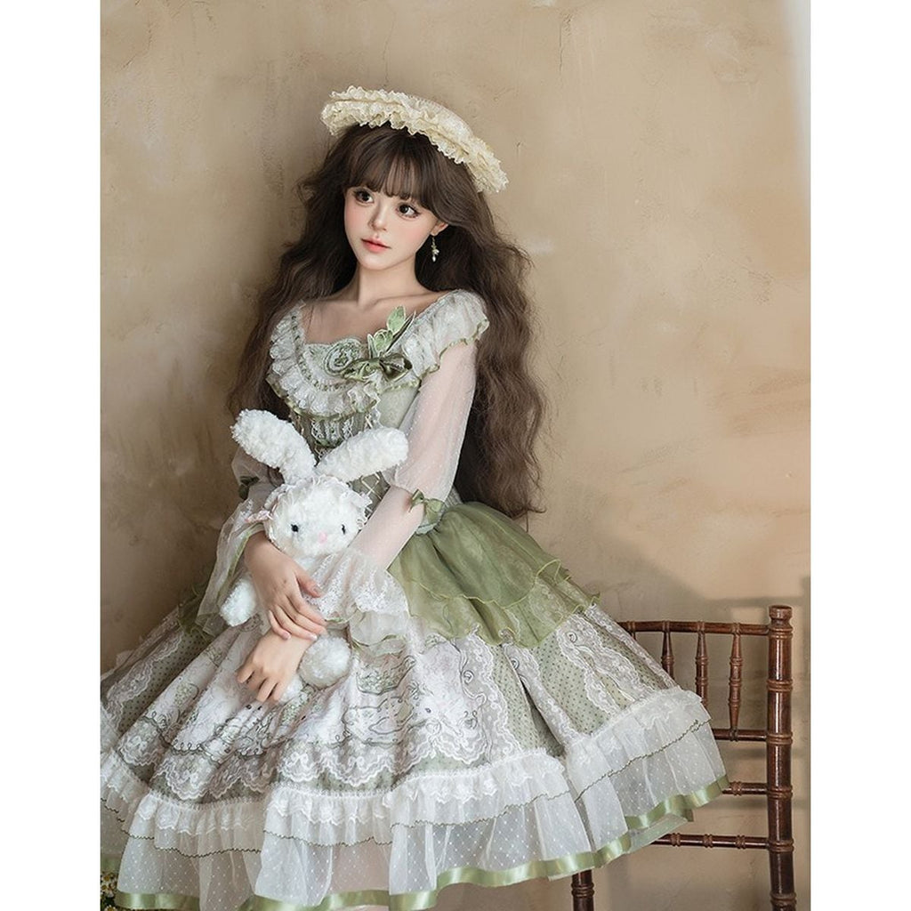 Elegant Green Frill Lolita Dress