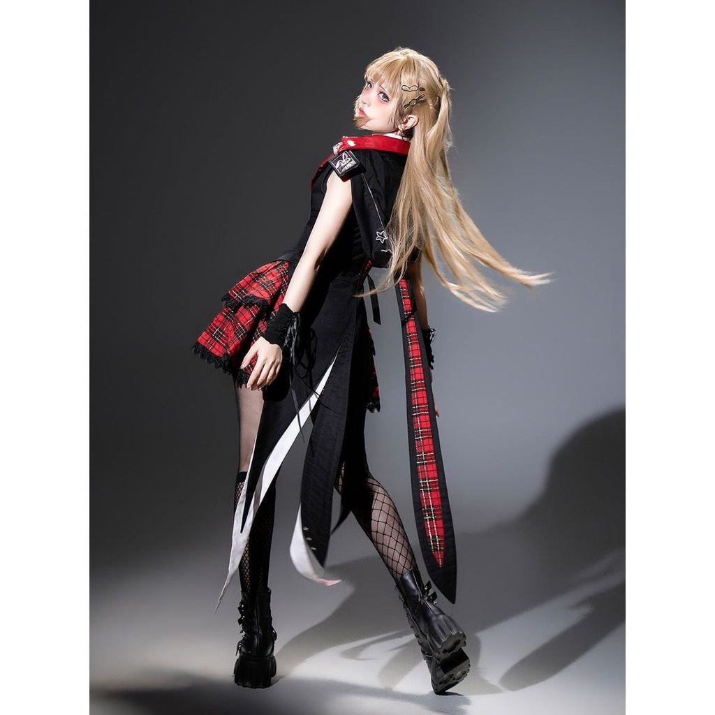 Whimsical Checkered Rabbit Set