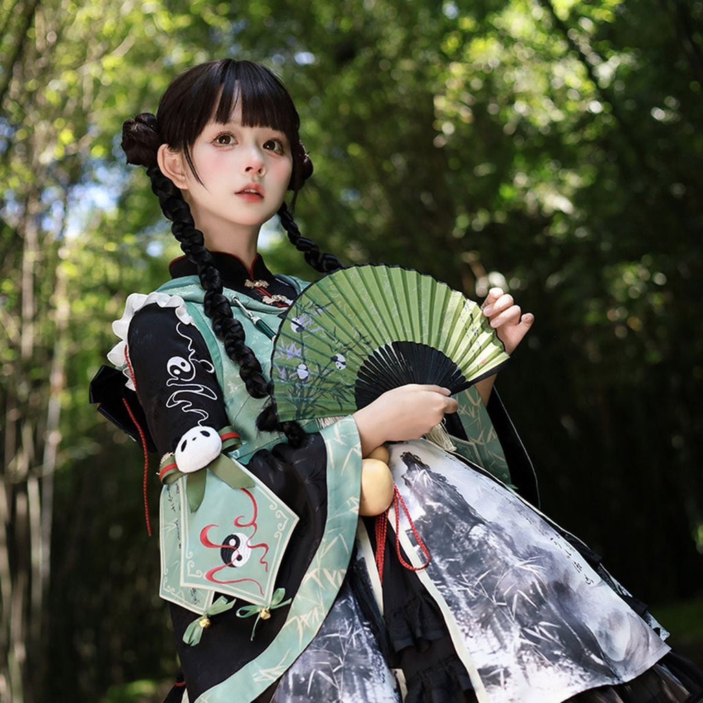 Panda-Themed Chinese Dress Set