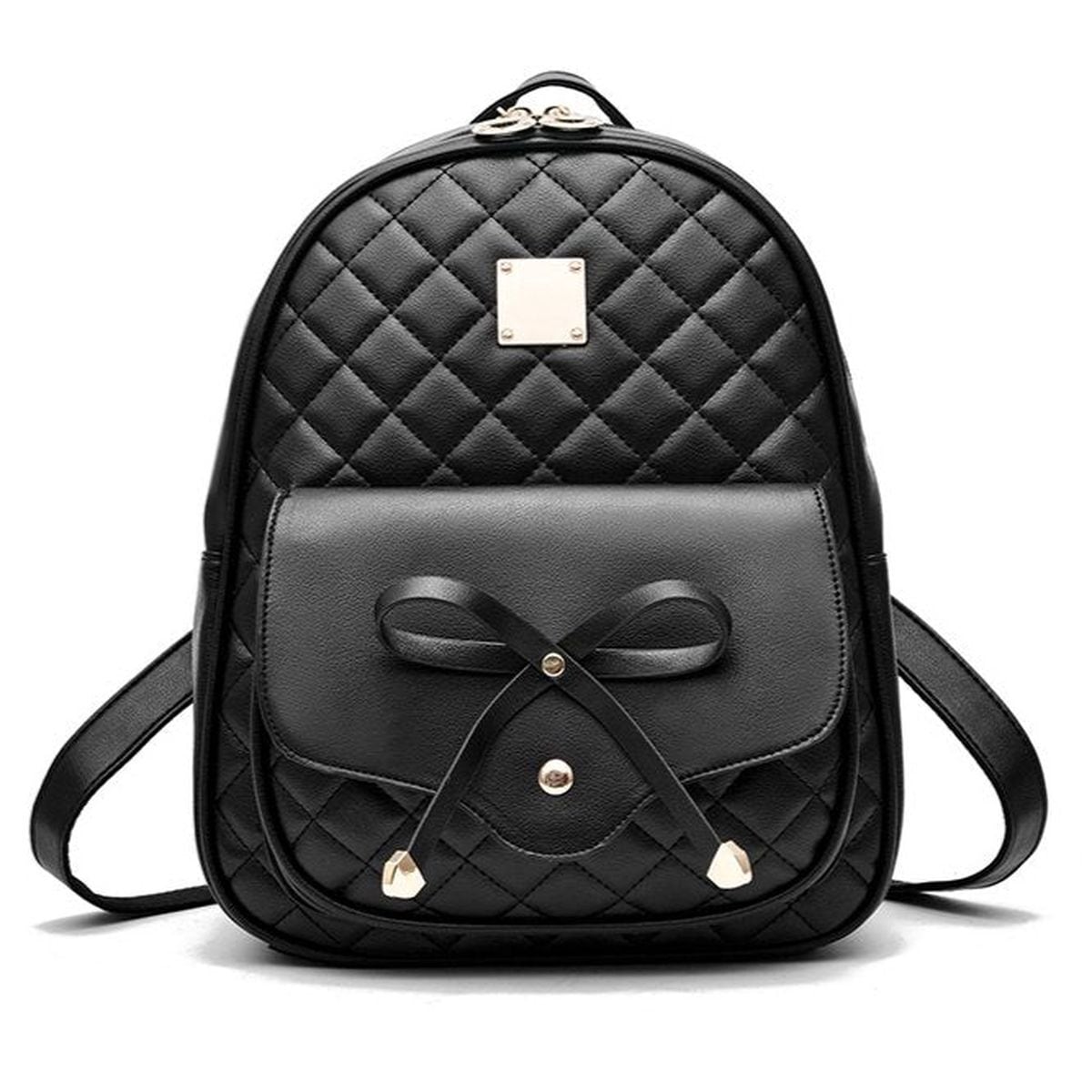 Ribbon Front Backpack with Pouch and Case