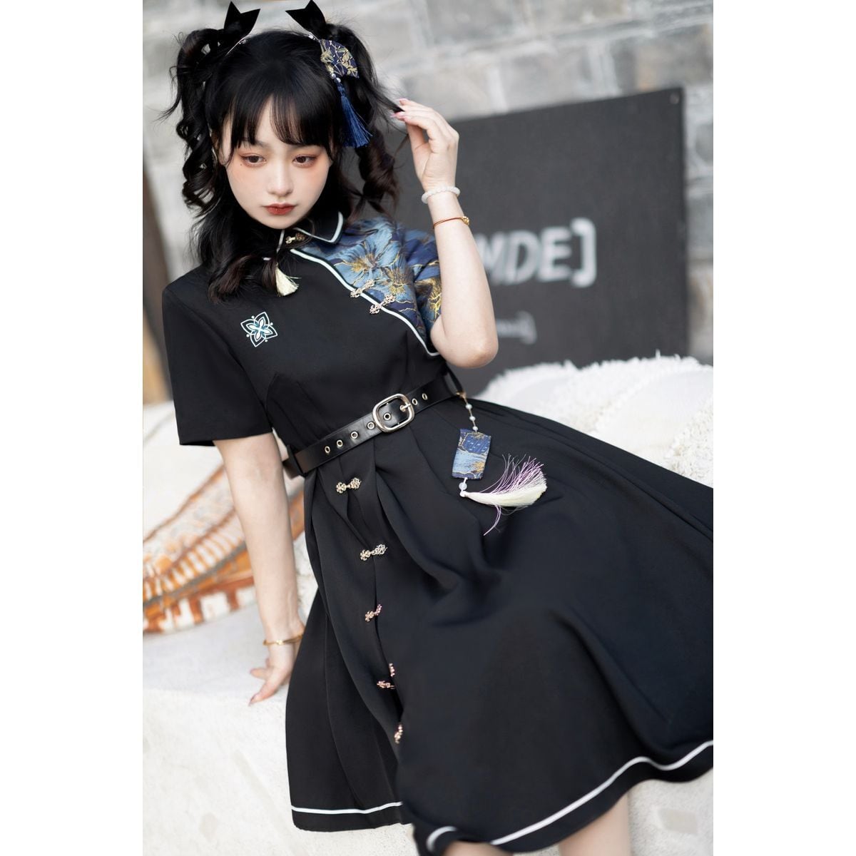 Stylish Asymmetrical Oriental Dress