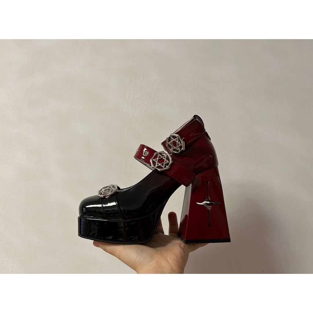 Hexagram Gradient High Heel Shoes