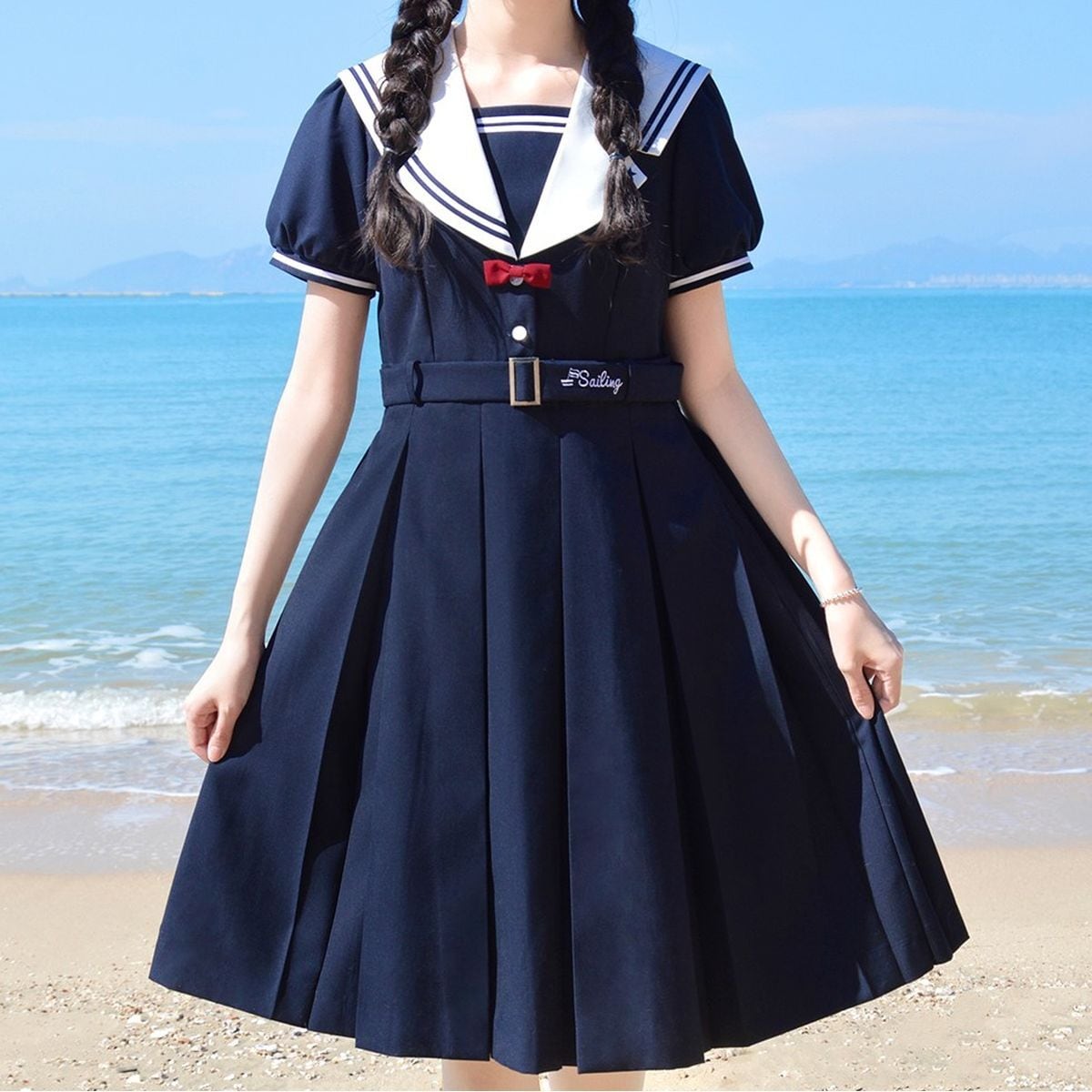Cute Short Sleeve Sailor Outfit