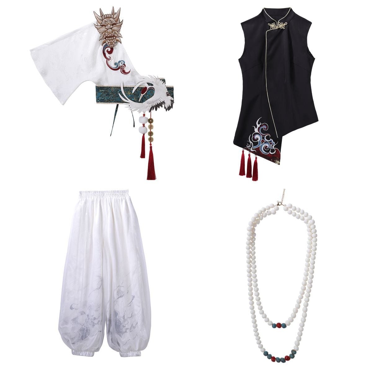 Asymmetrical Oriental-Inspired Set