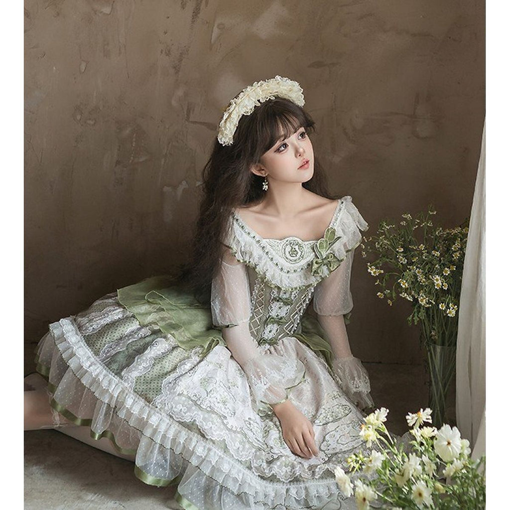 Elegant Green Frill Lolita Dress