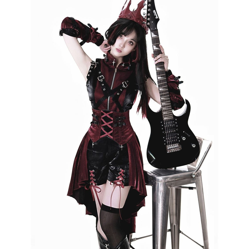 Gothic Punk Rock Red & Black Set