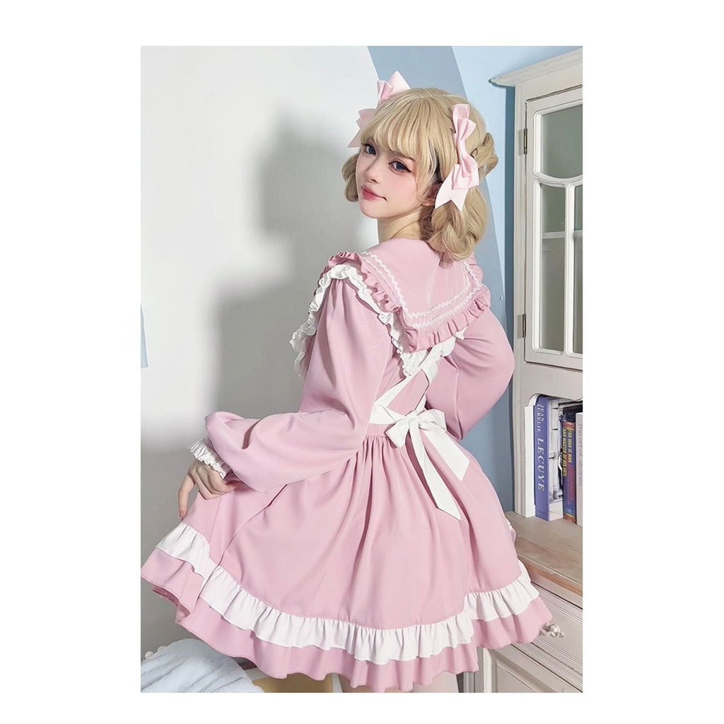 Sailor Collar Frill Maid Dress