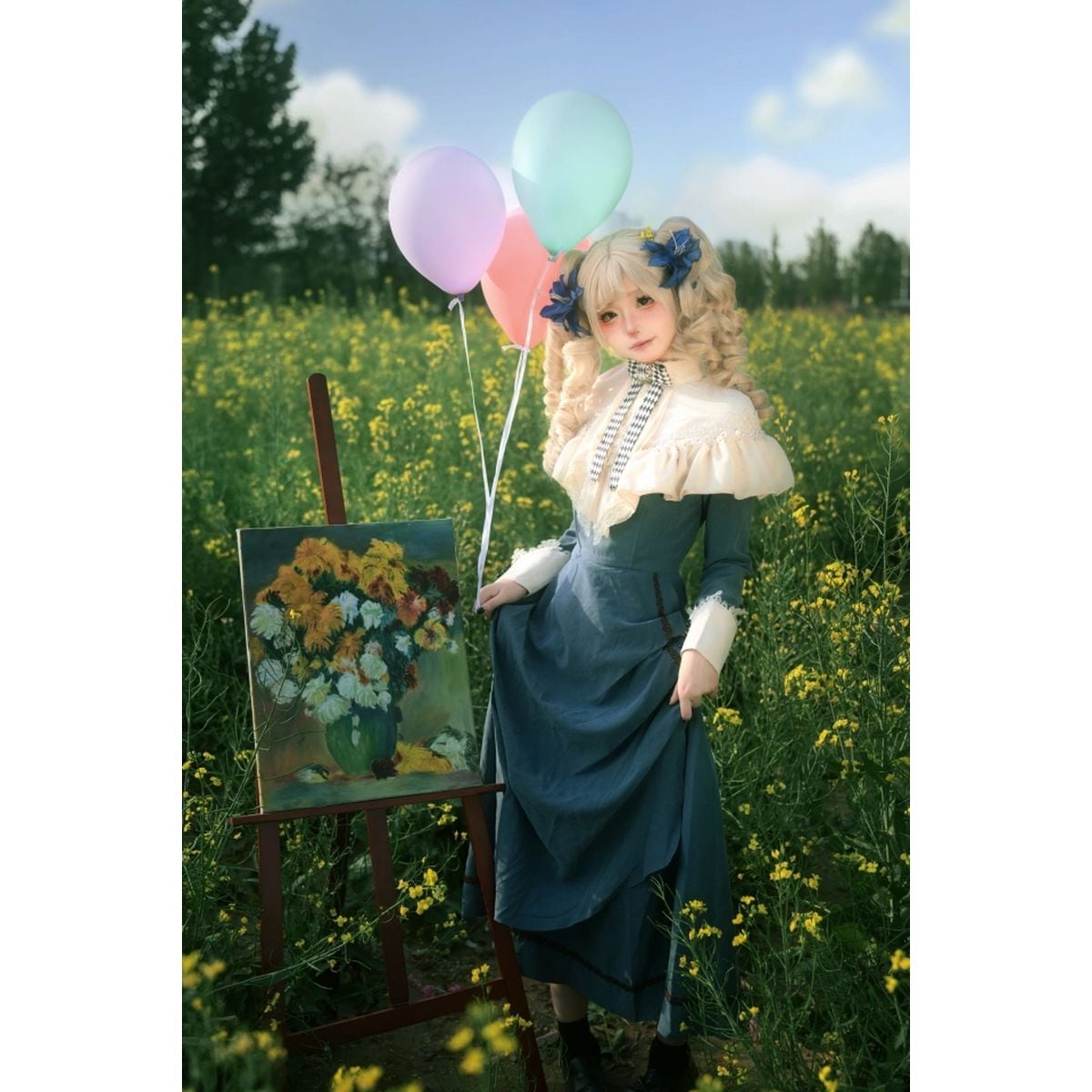 Elegant Sapphire Blue Dress