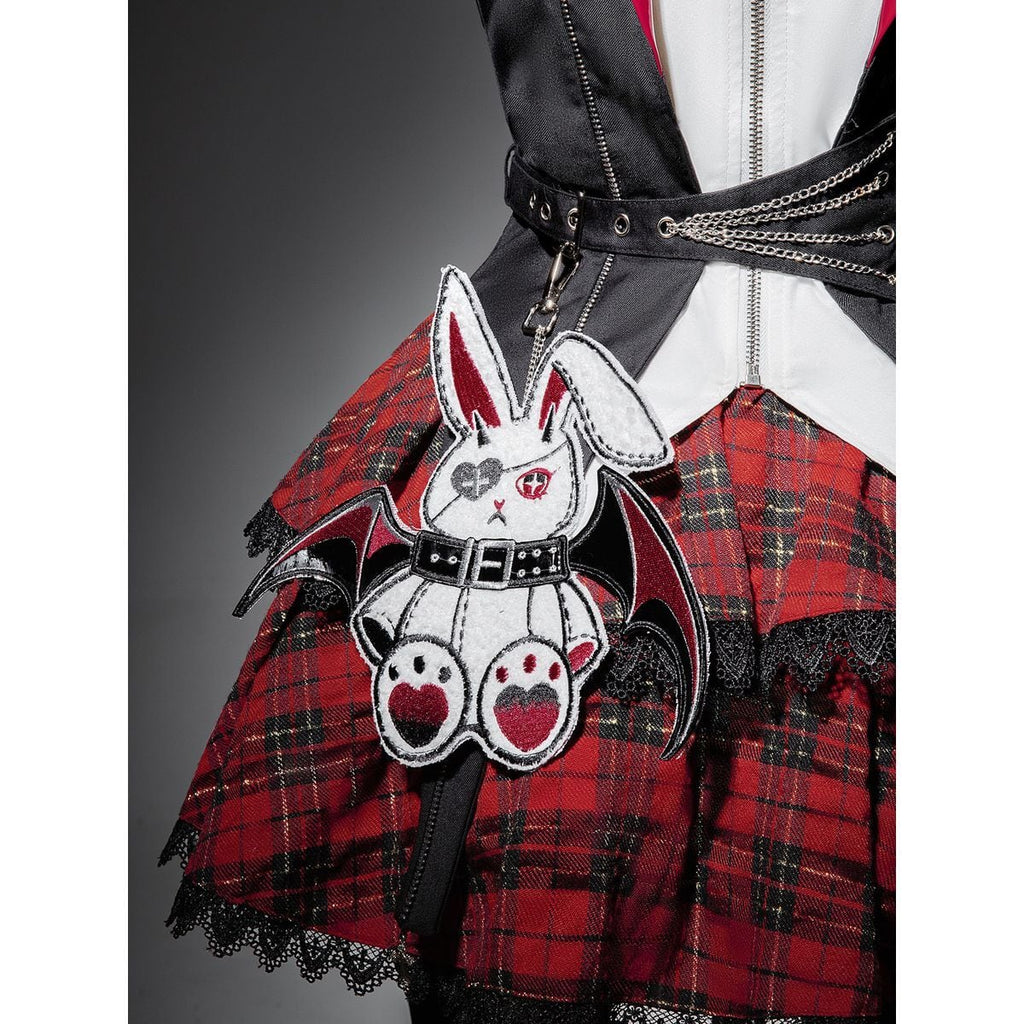 Whimsical Checkered Rabbit Set