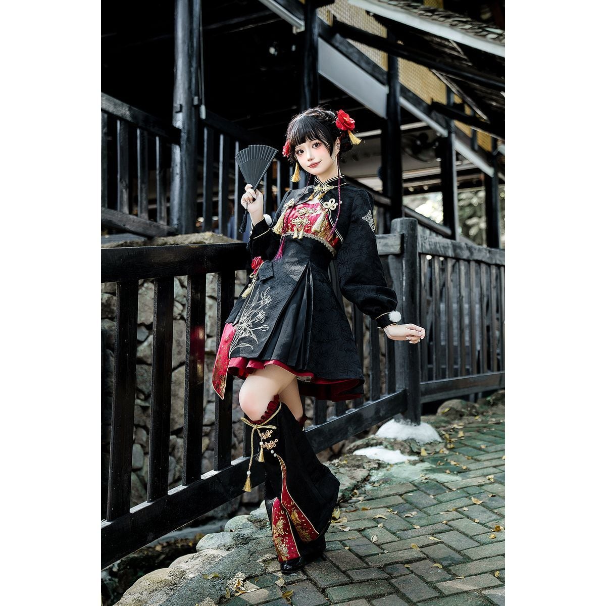 Stylish Asymmetrical Chinese Lolita Attire