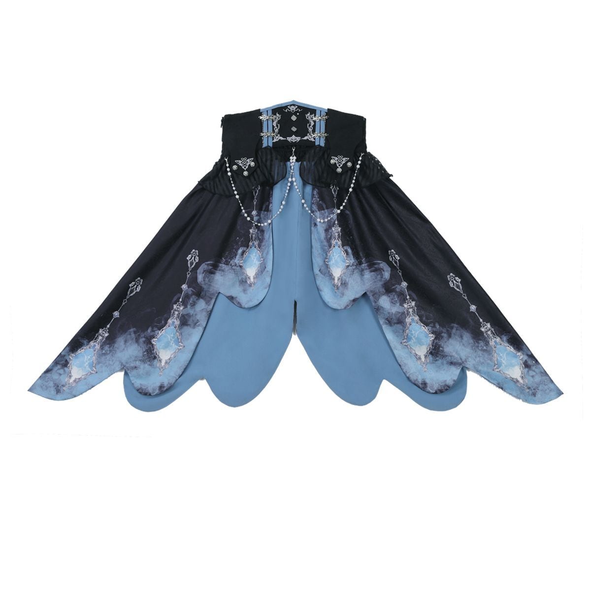 Stylish Military Cape Dress Set