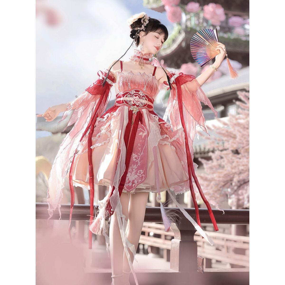 Elegant Frill Lolita Dress Ensemble