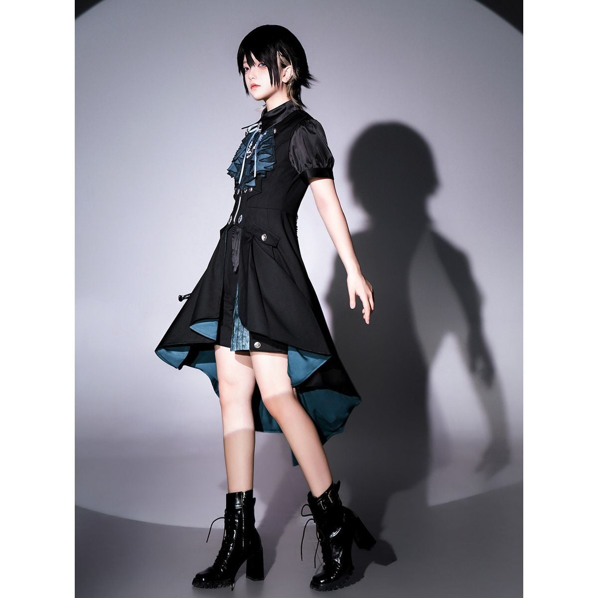 Noble Black and Blue Prince Attire