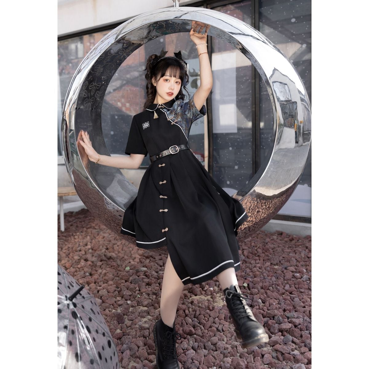 Stylish Asymmetrical Oriental Dress