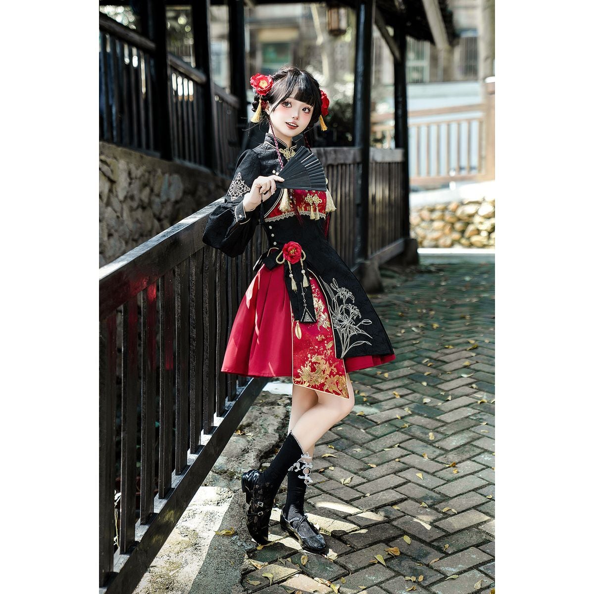 Stylish Asymmetrical Chinese Lolita Attire
