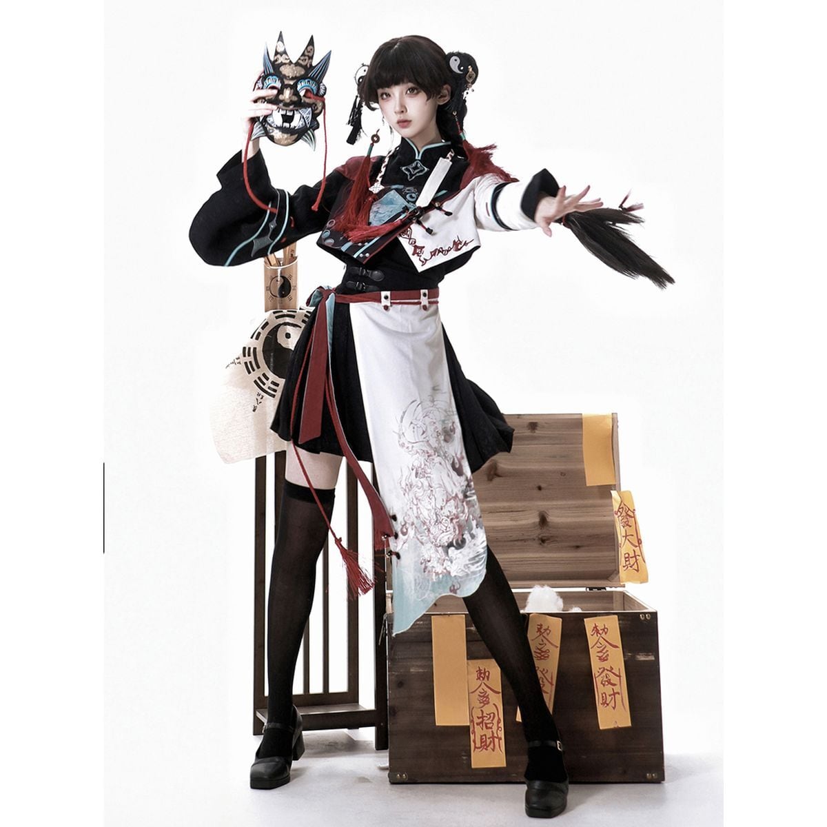 Stylish Asymmetrical Oriental Lolita Set