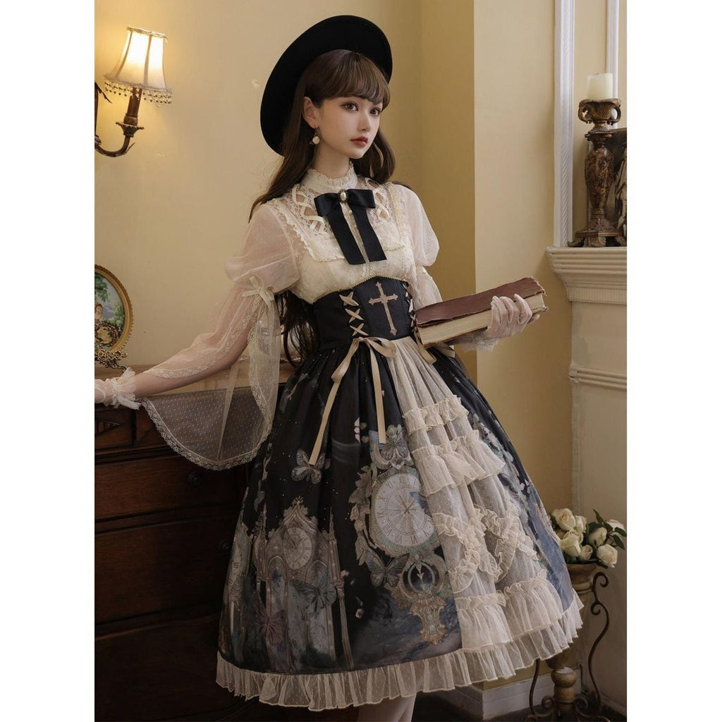 Chic Gothic Cross Lolita Dress