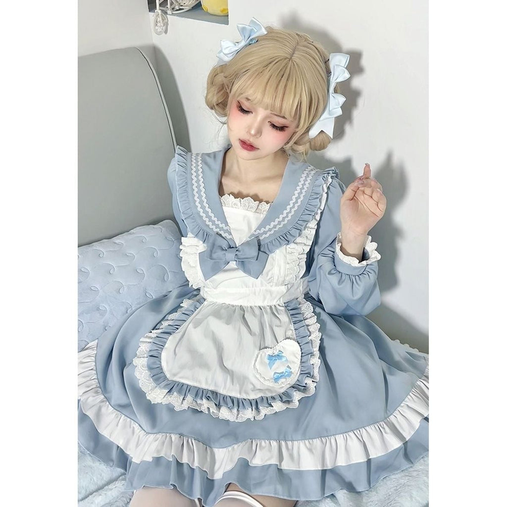 Sailor Collar Frill Maid Dress