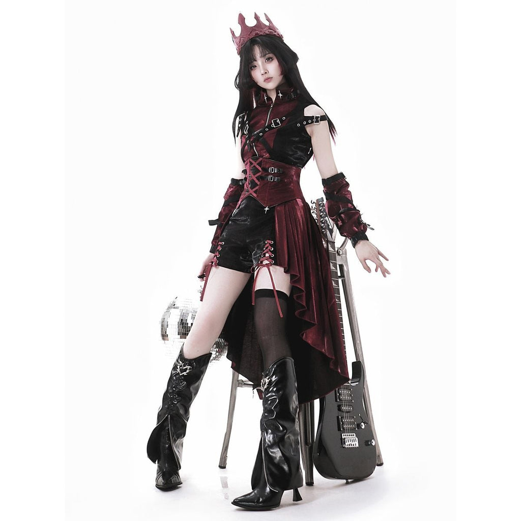 Gothic Punk Rock Red & Black Set