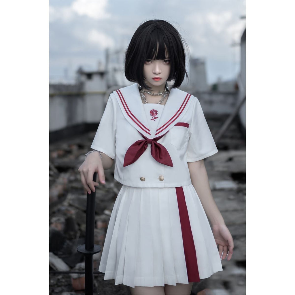 Red and White Sailor Uniform