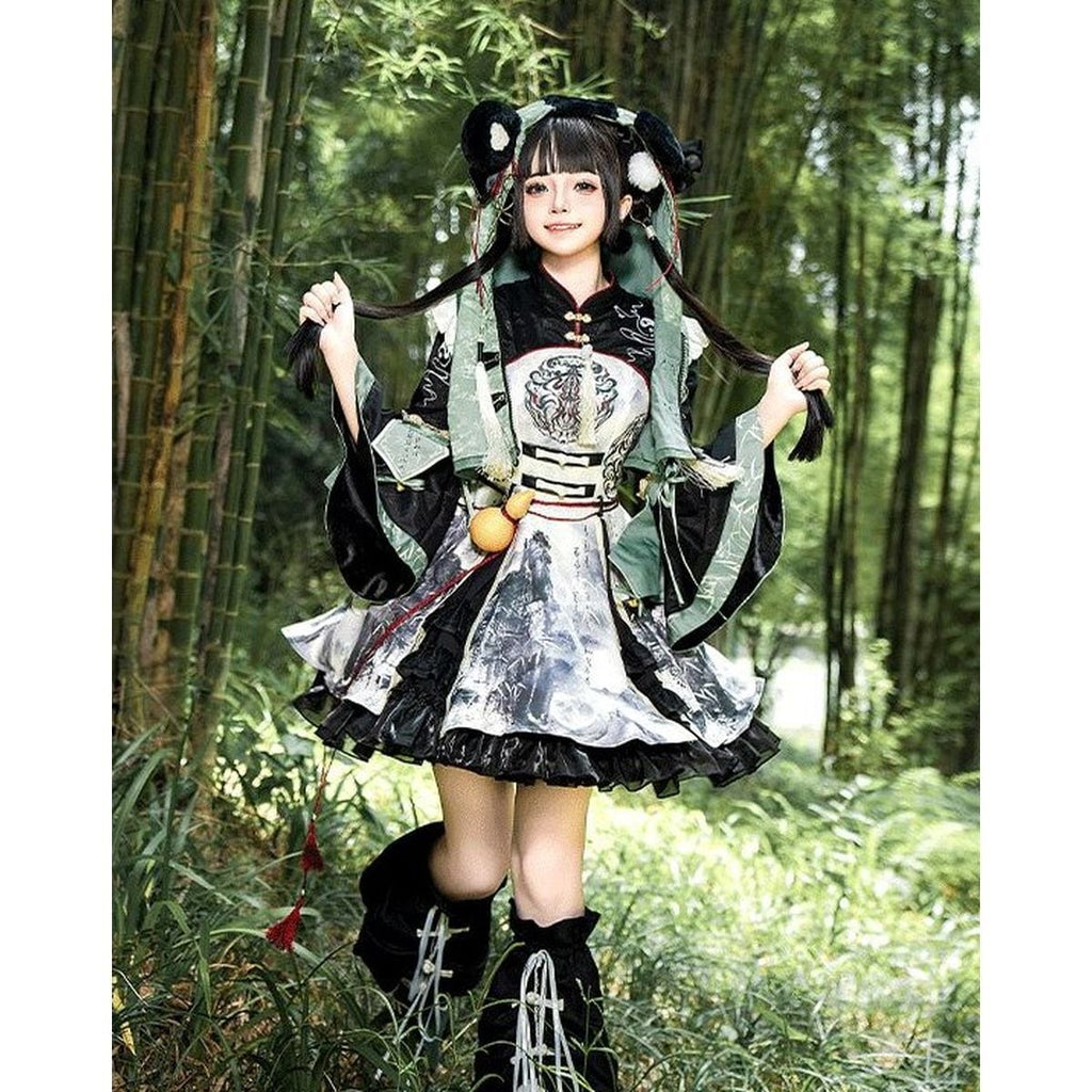 Panda-Themed Chinese Dress Set