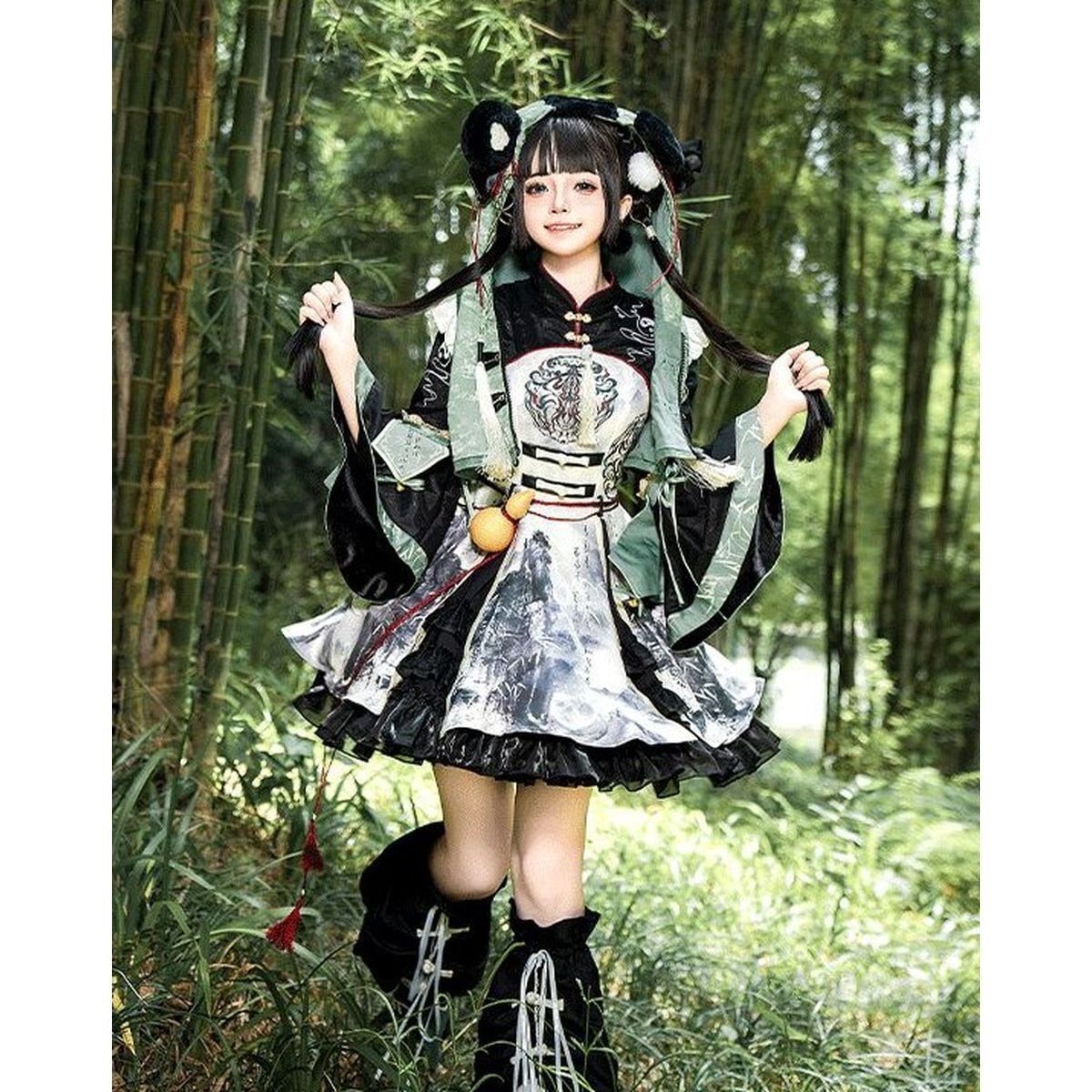 Panda-Themed Chinese Dress Set