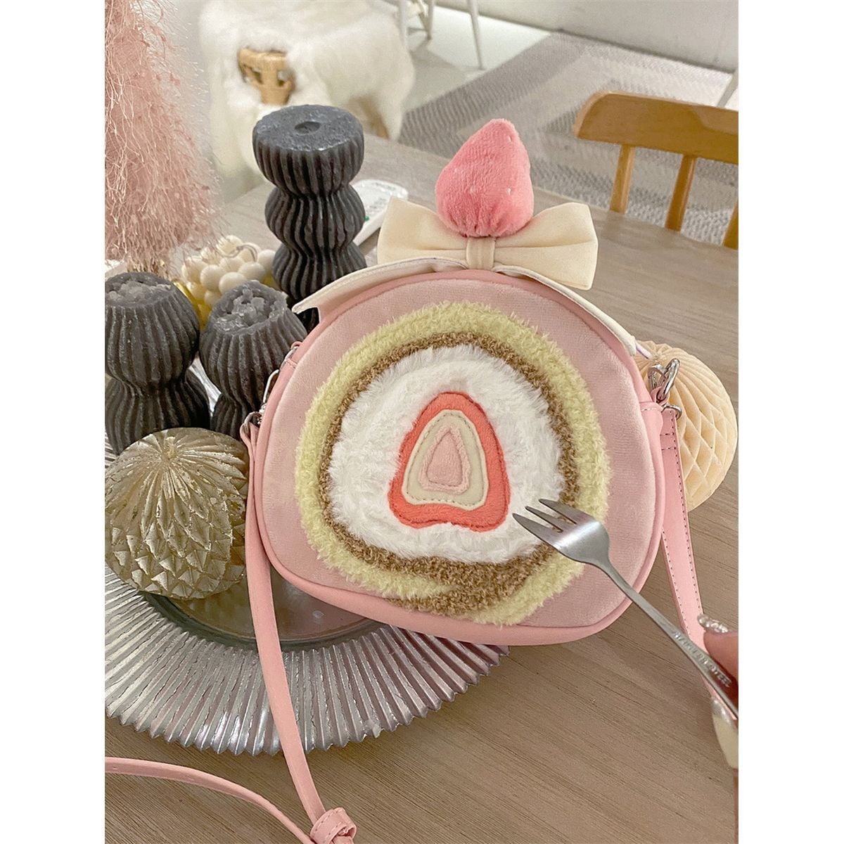 Strawberry Roll Cake Backpack