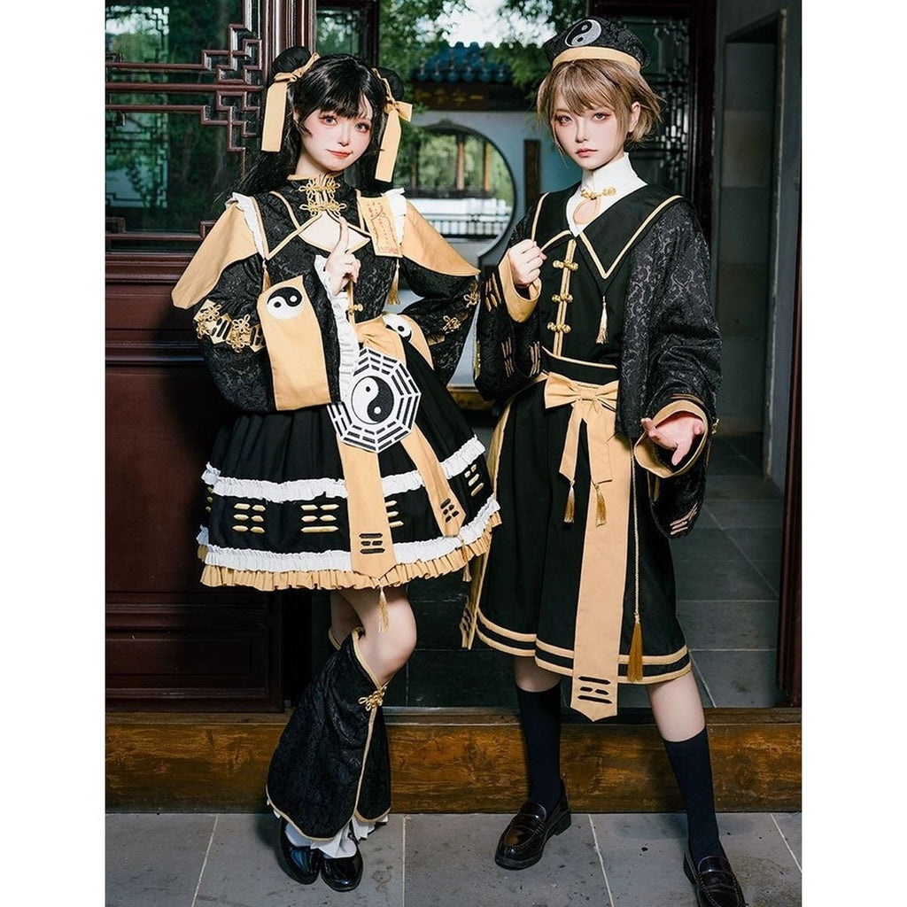 Chinese-Inspired Lolita Dress Ensemble