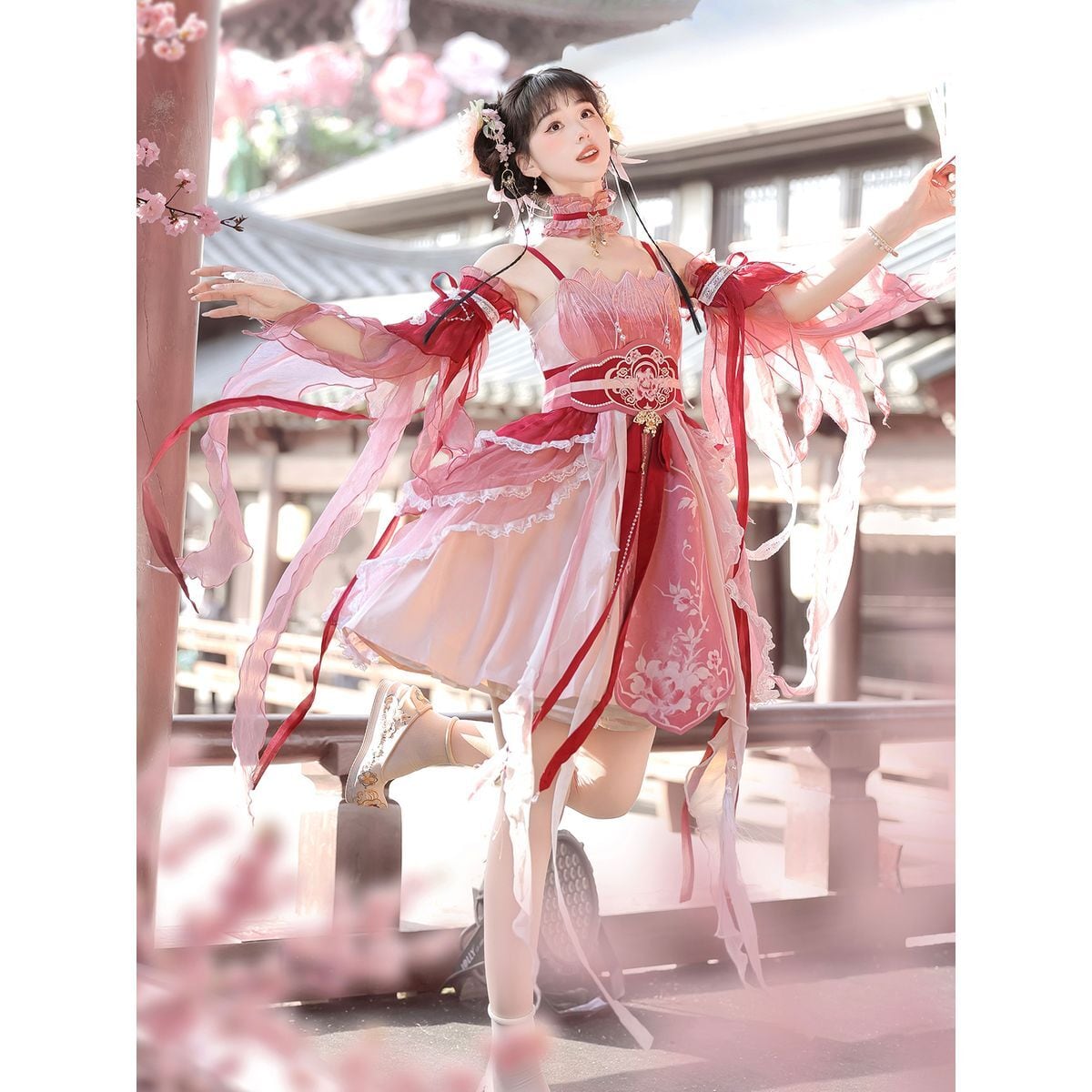 Elegant Frill Lolita Dress Ensemble