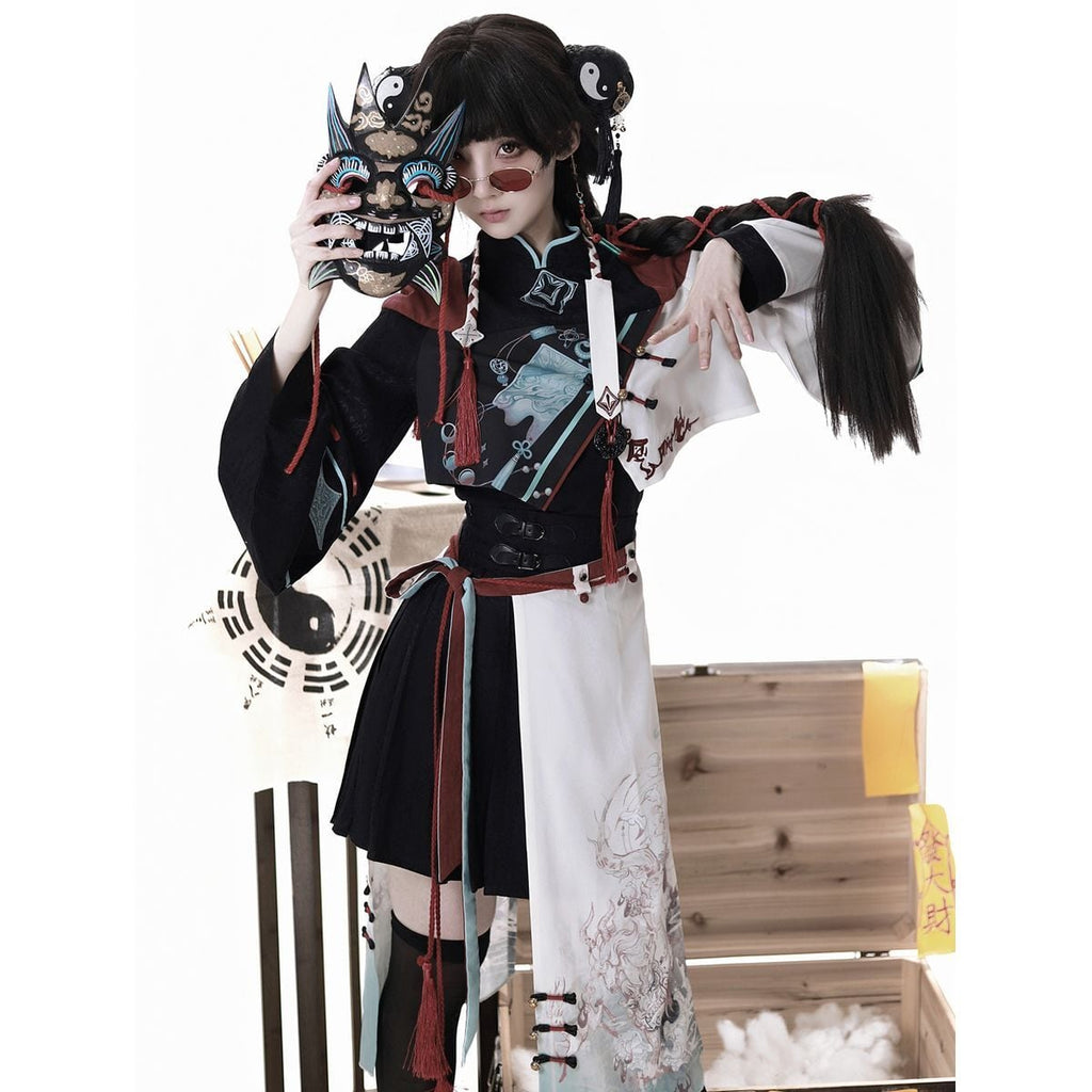 Stylish Asymmetrical Oriental Lolita Set