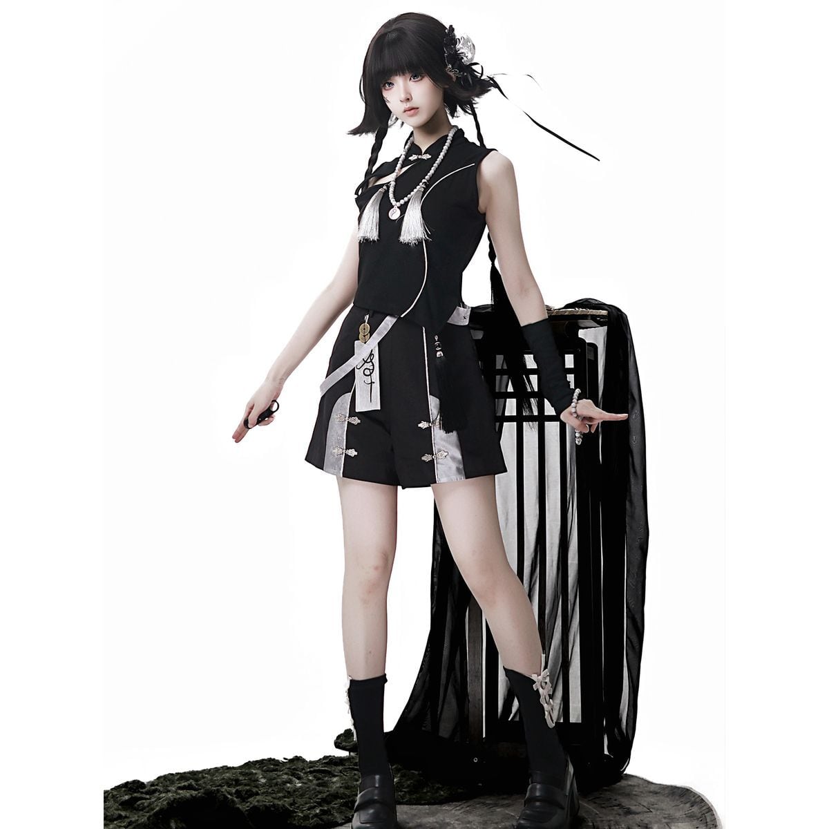 Stylish Cape Shorts Set