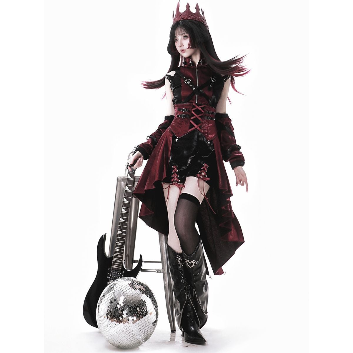 Gothic Punk Rock Red & Black Set