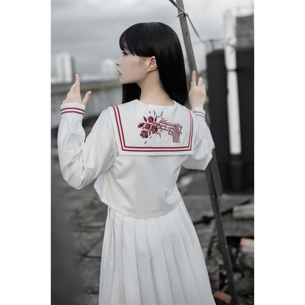 Red and White Sailor Uniform