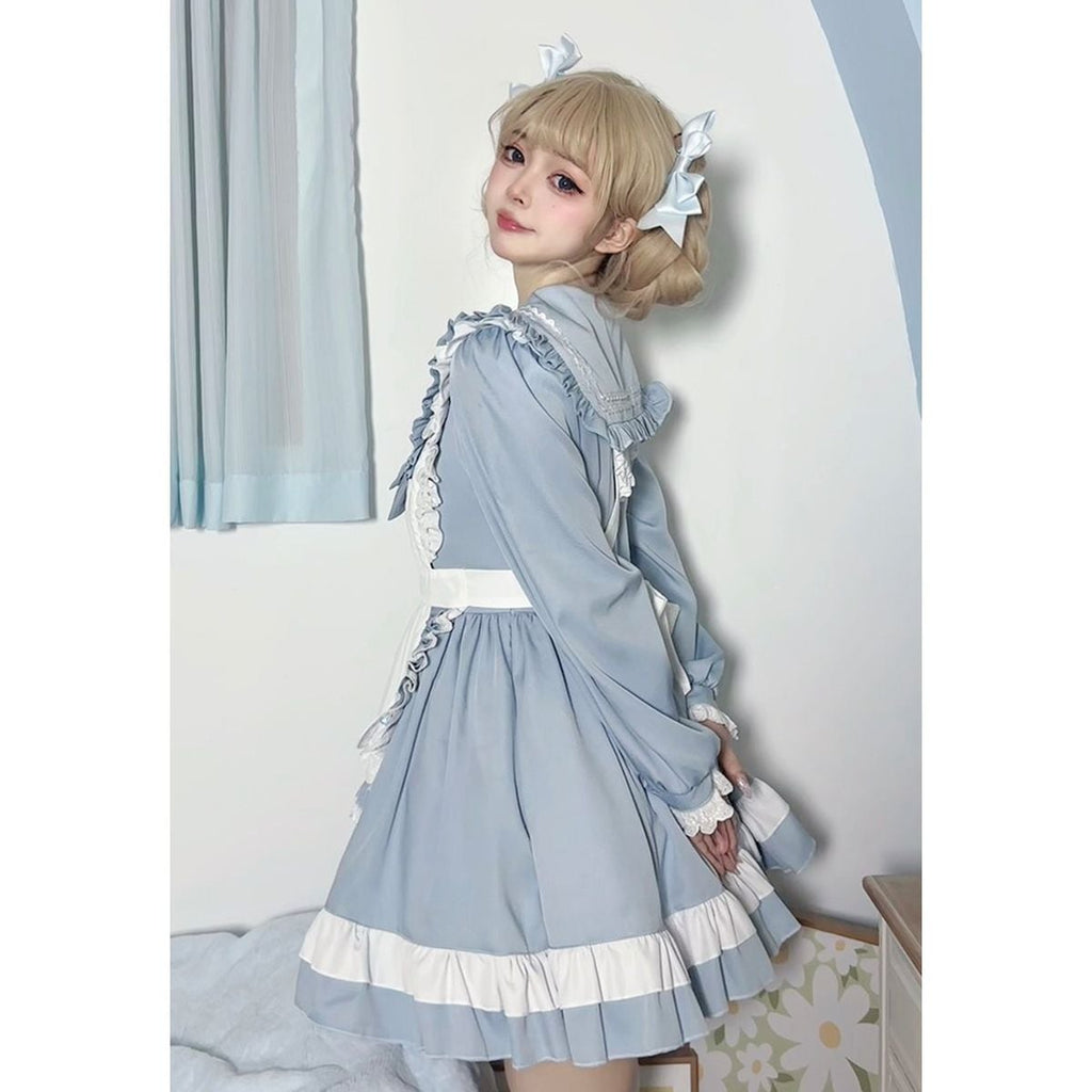 Sailor Collar Frill Maid Dress