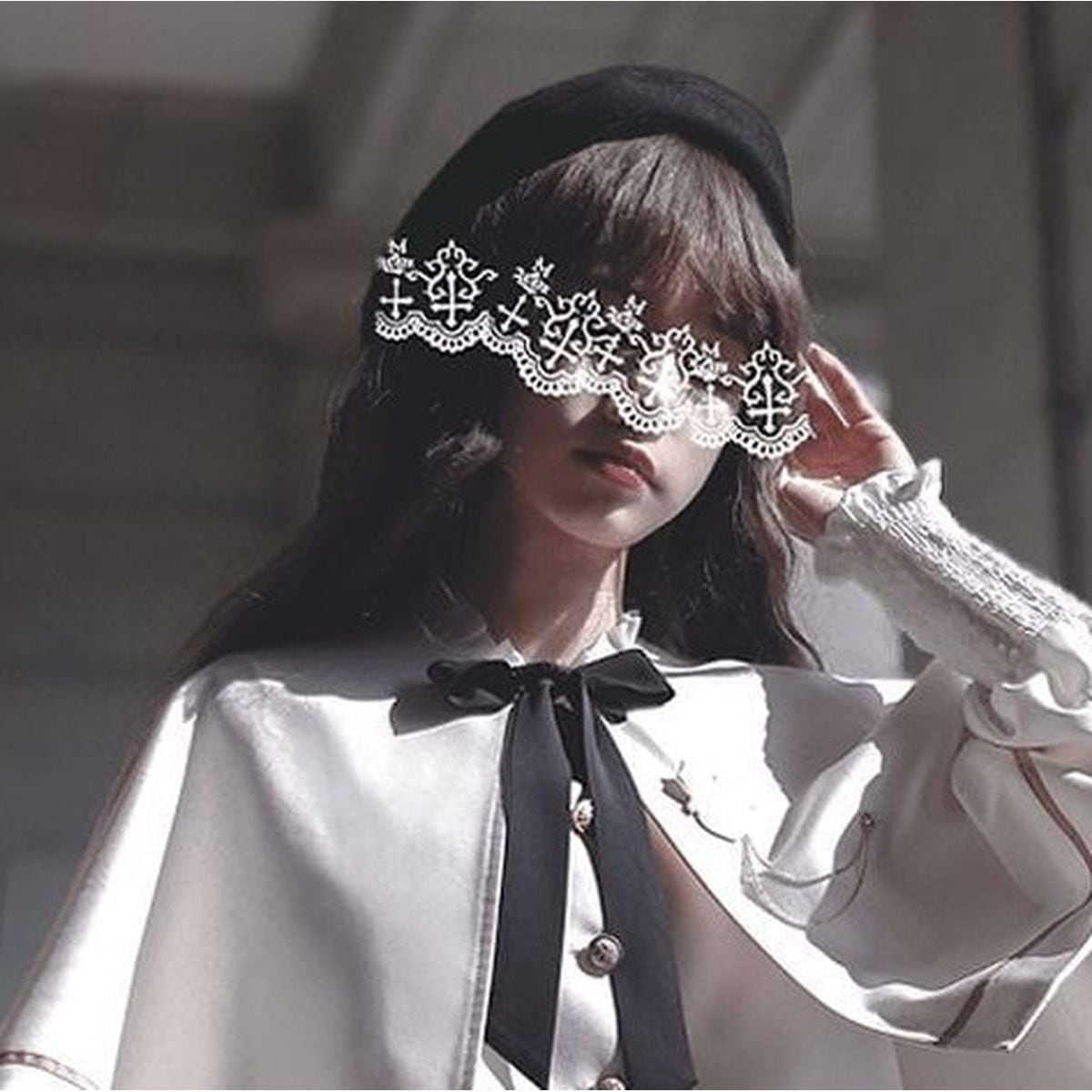 Elegant Long Skirt and Cape Ensemble