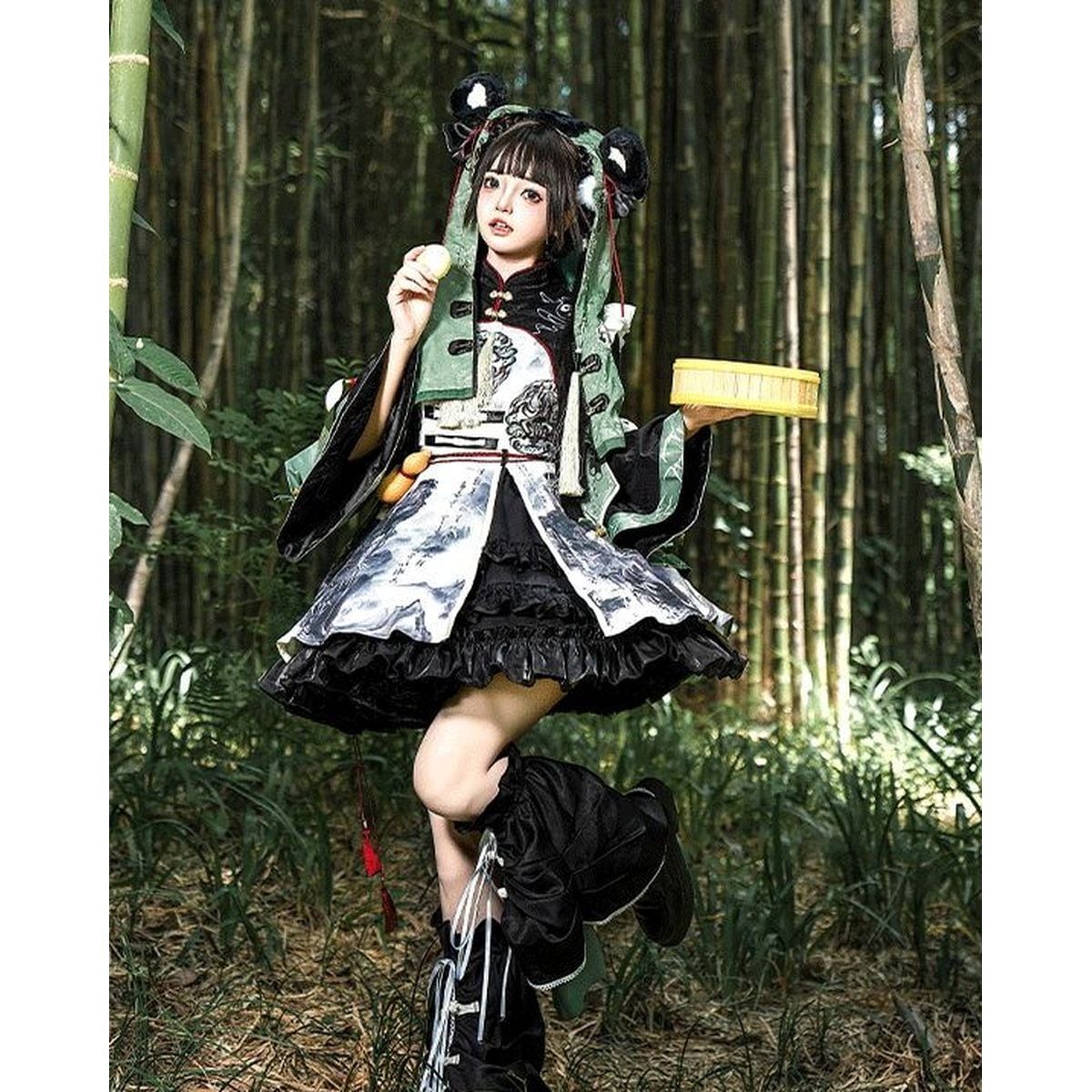 Panda-Themed Chinese Dress Set