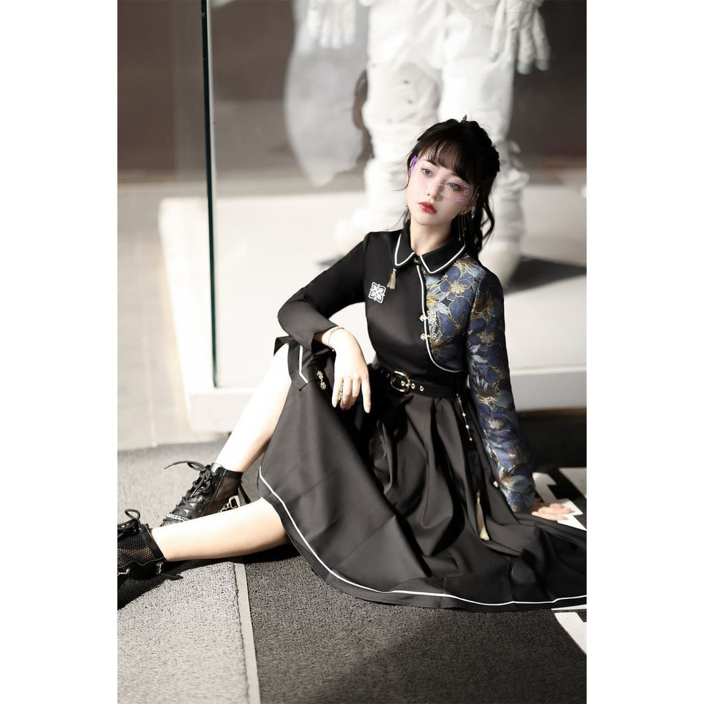 Stylish Asymmetrical Oriental Dress