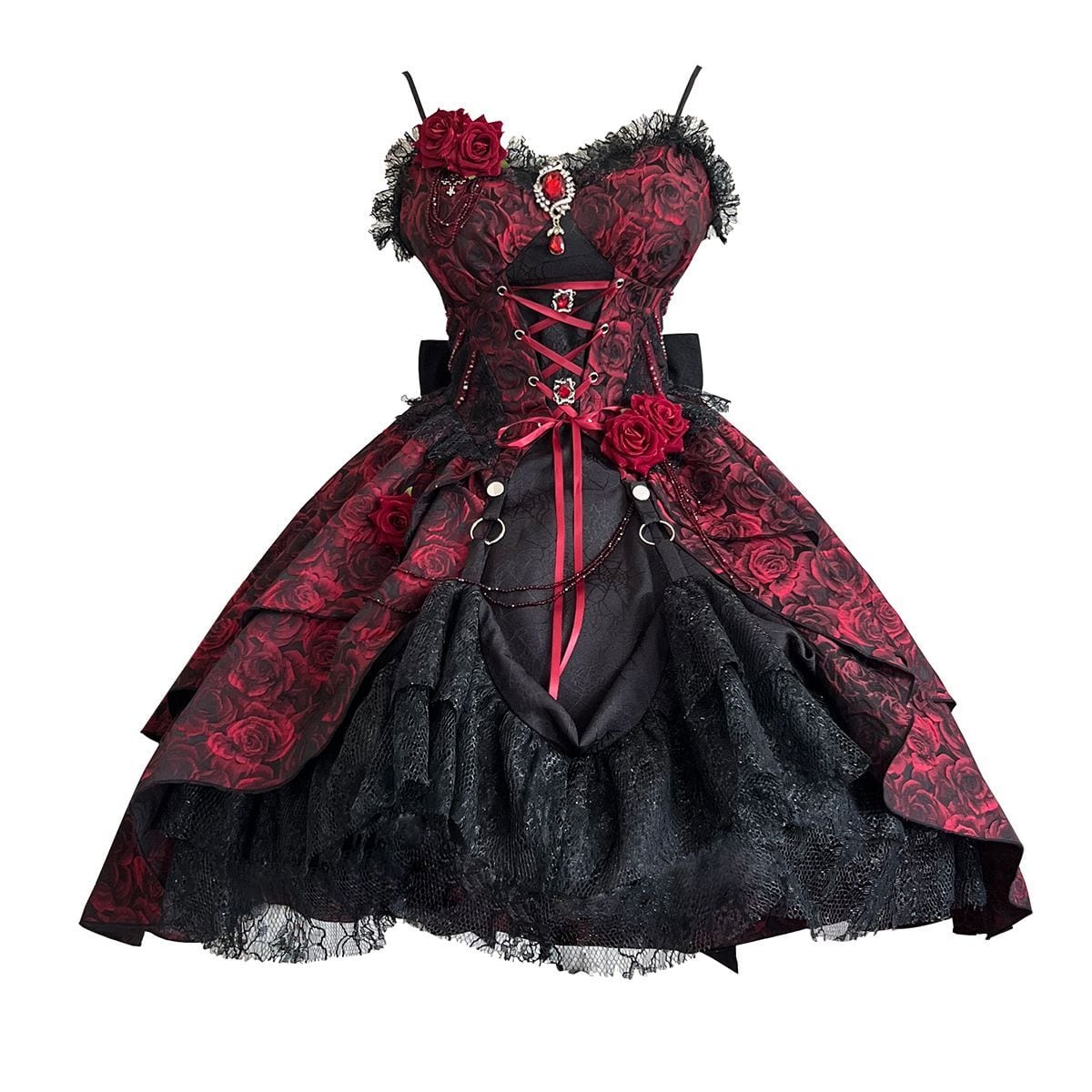 Mystical Gothic Rose Dress Set