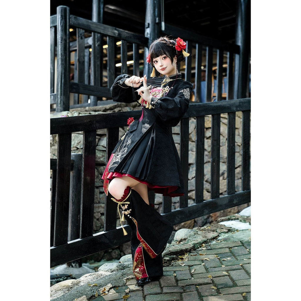 Stylish Asymmetrical Chinese Lolita Attire