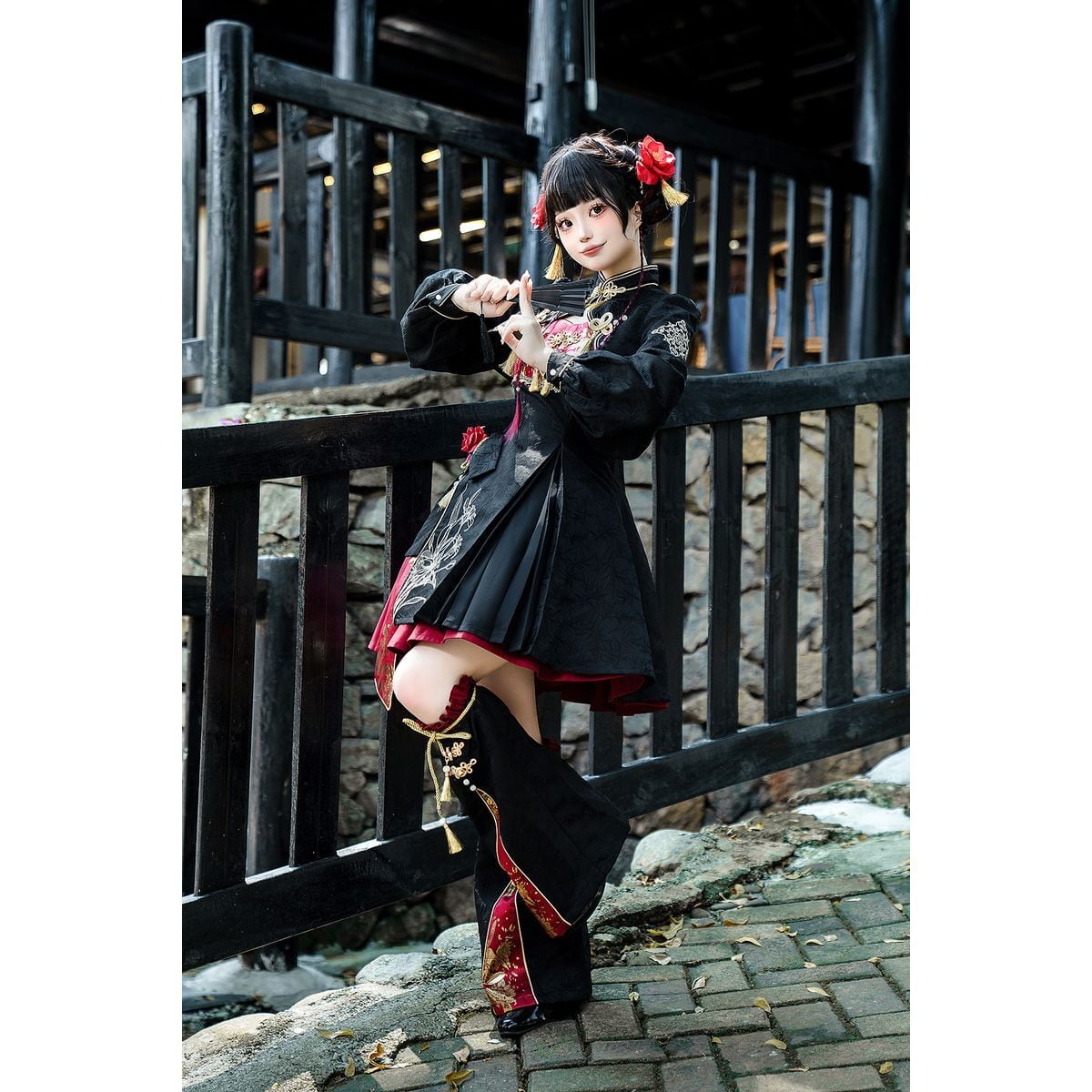 Stylish Asymmetrical Chinese Lolita Attire
