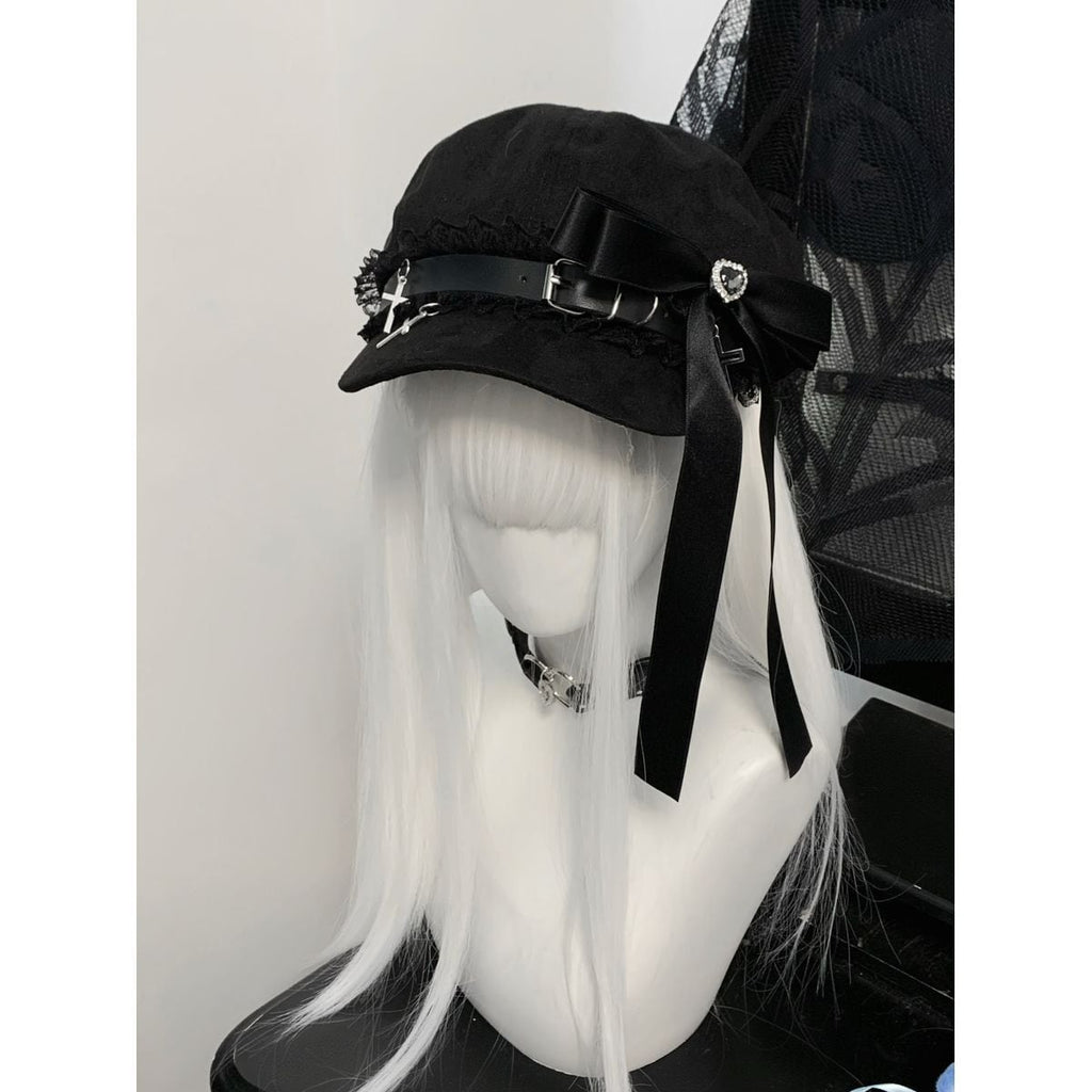 Gothic Ribbon Belt Hat