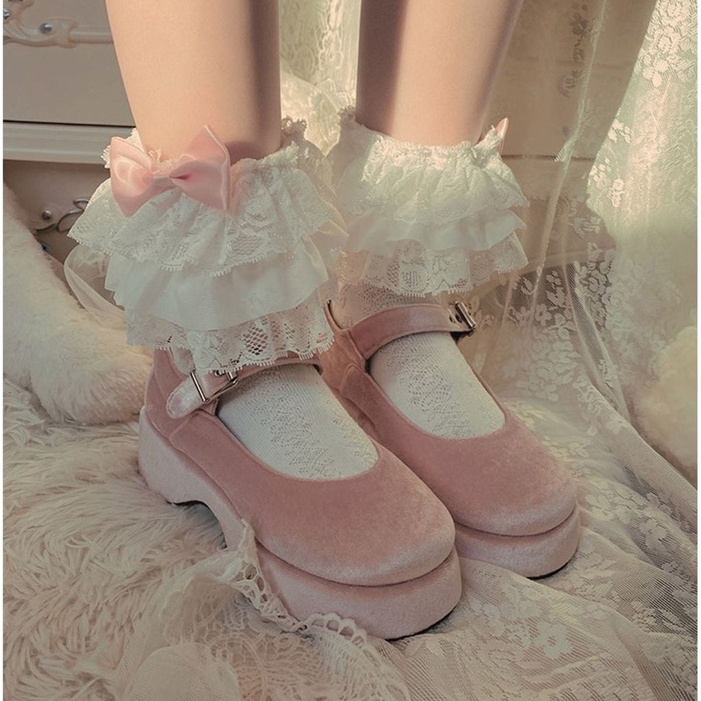 Sweet Ruffle-Top Lolita Ankle Socks