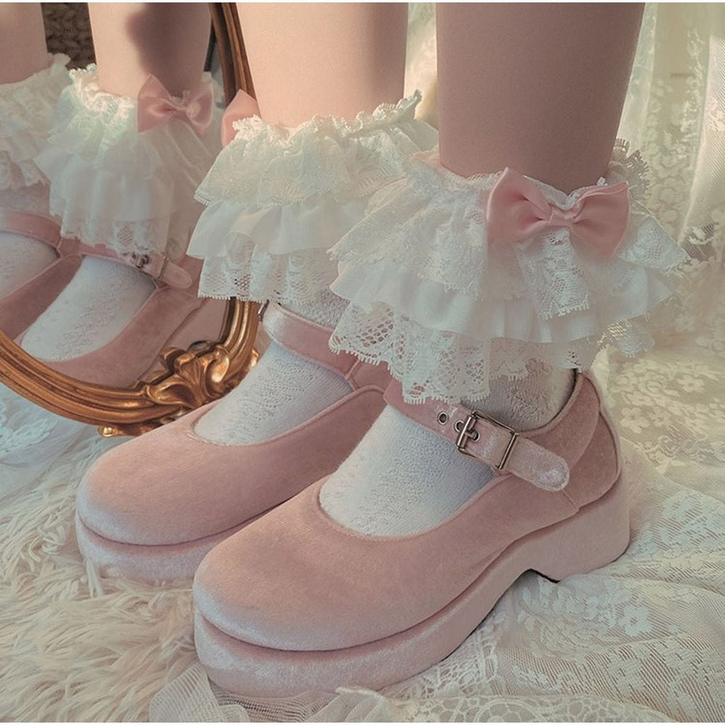 Elegant White Frill Socks