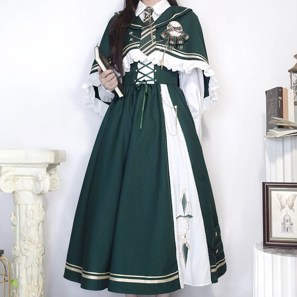 Time Traveler Cape Dress Ensemble