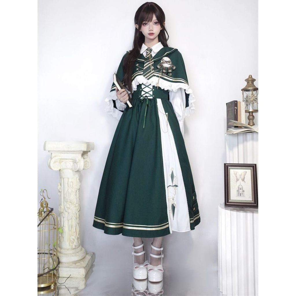 Time Traveler Cape Dress Ensemble