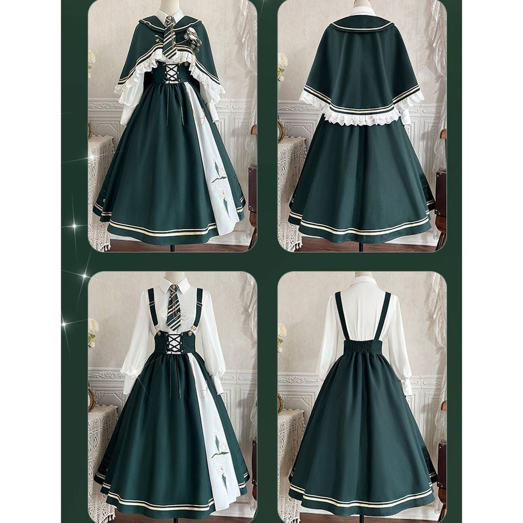 Time Traveler Cape Dress Ensemble