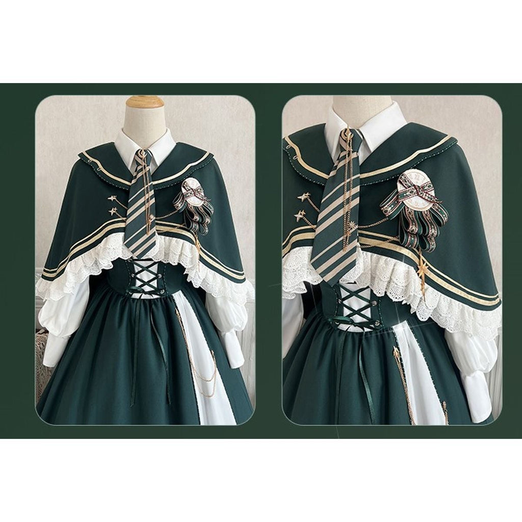Time Traveler Cape Dress Ensemble