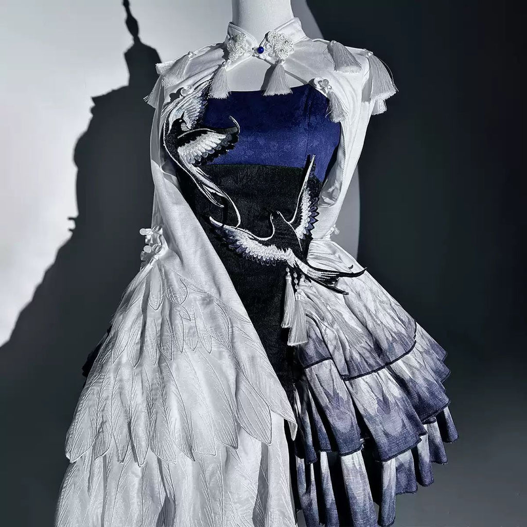 Elegant Oriental Tiered Skirt Coordinates