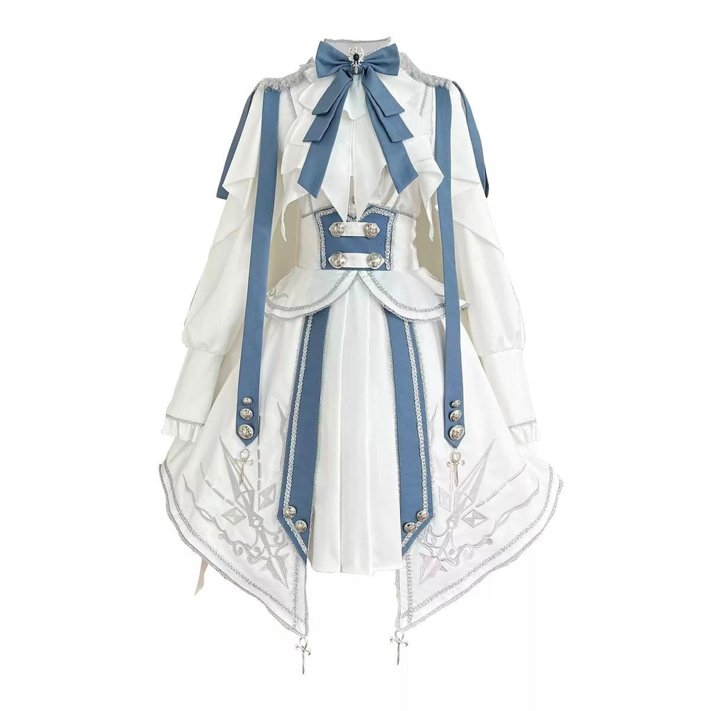 Blue x White Knight Military Lolita Set